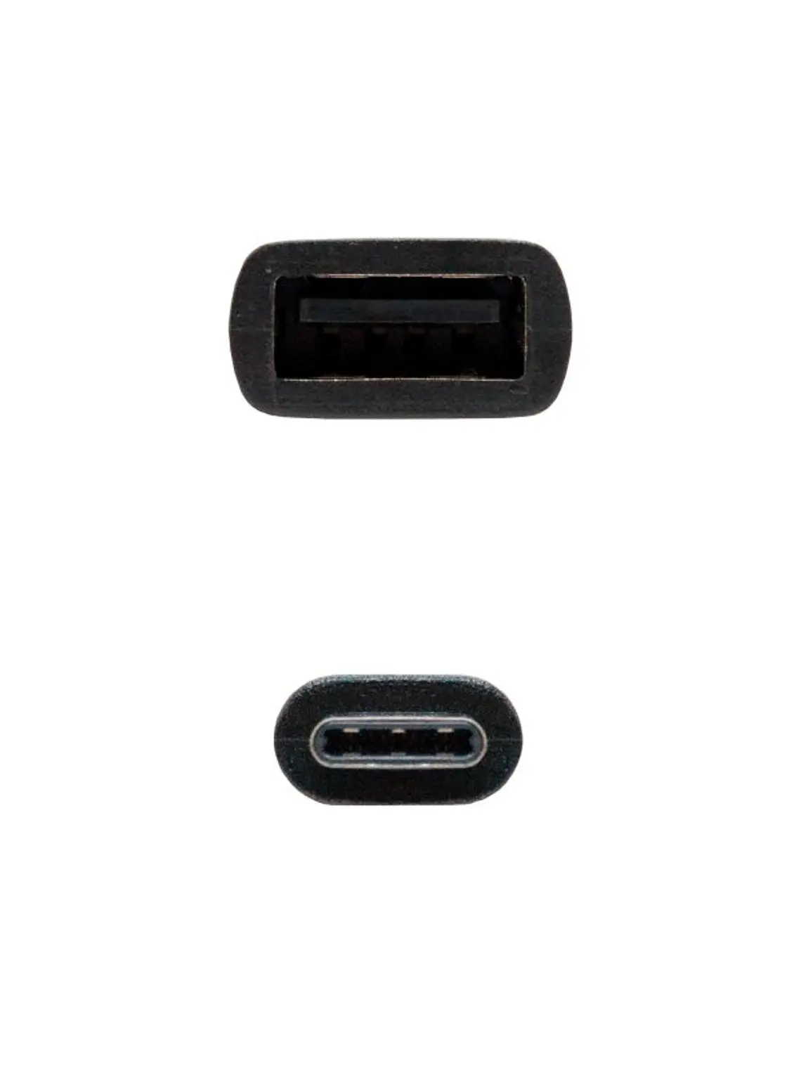 Nanocable Cable USB 2.0 3A, USB-C/M-A/F, 15cm 2