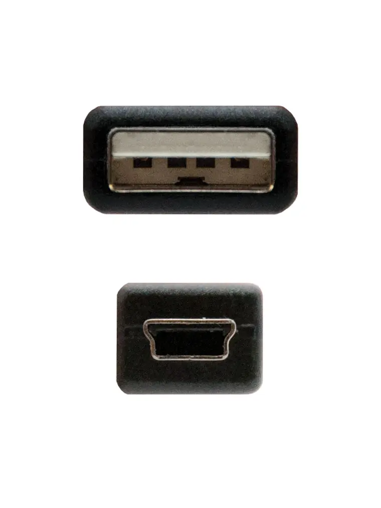 Nanocable Cable USB 2.0, A/M-Mini B/M, negro, 0.5m 2