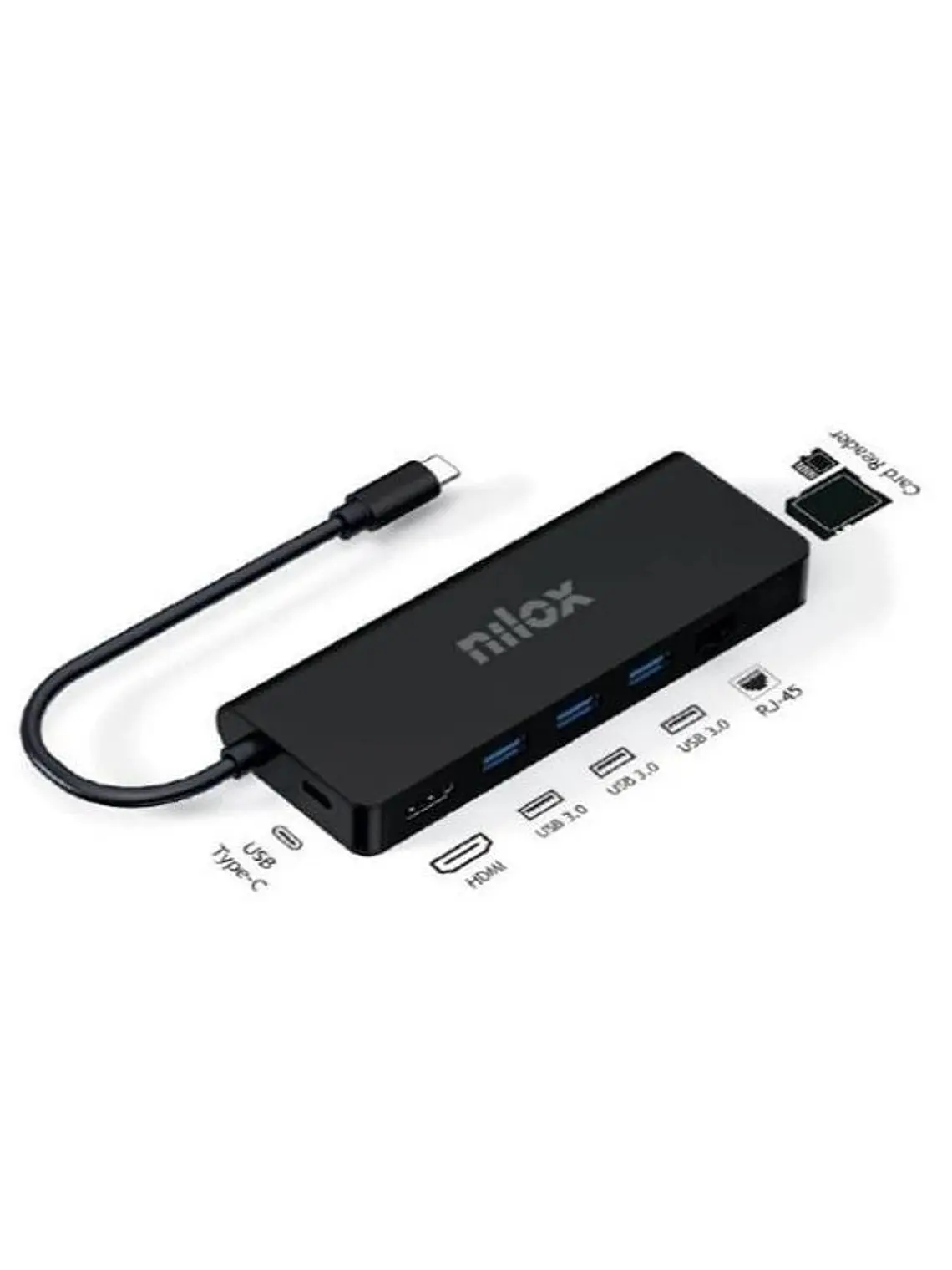 Nilox Dock Usb c 8 en 1 Negro 2