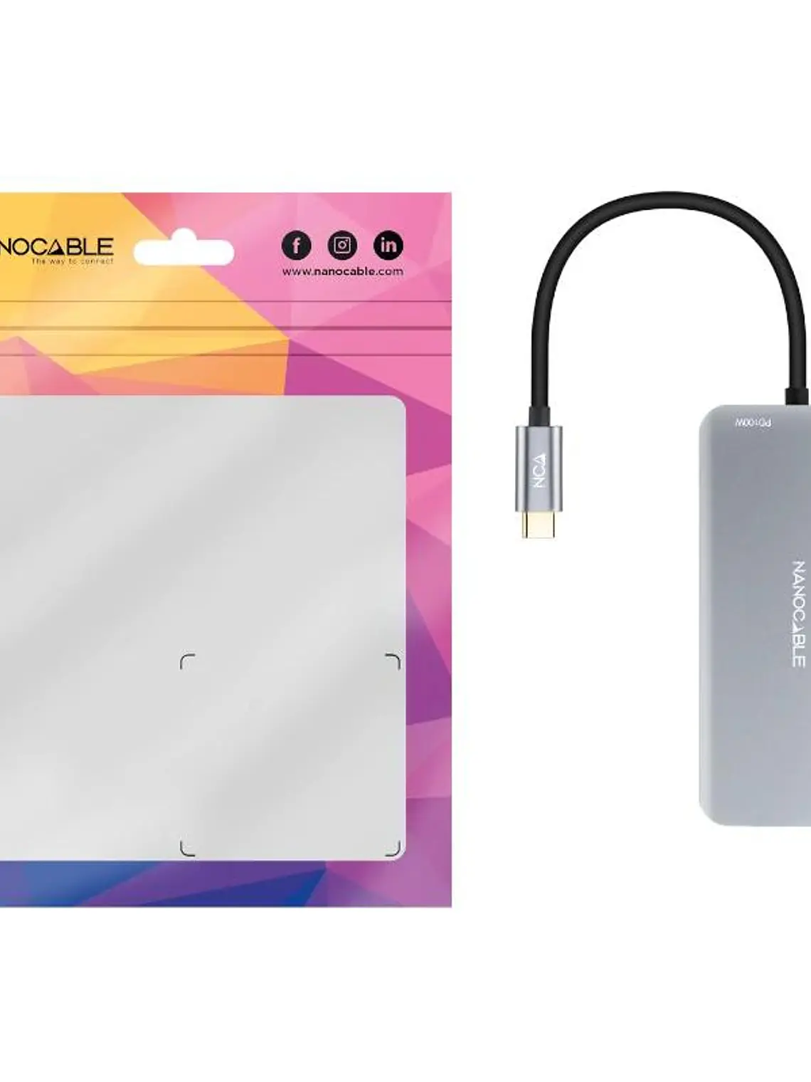 Nanocable Hub USB-C 3xUSB-A+2xHDMI+RJ45+TF+SD+PD 4