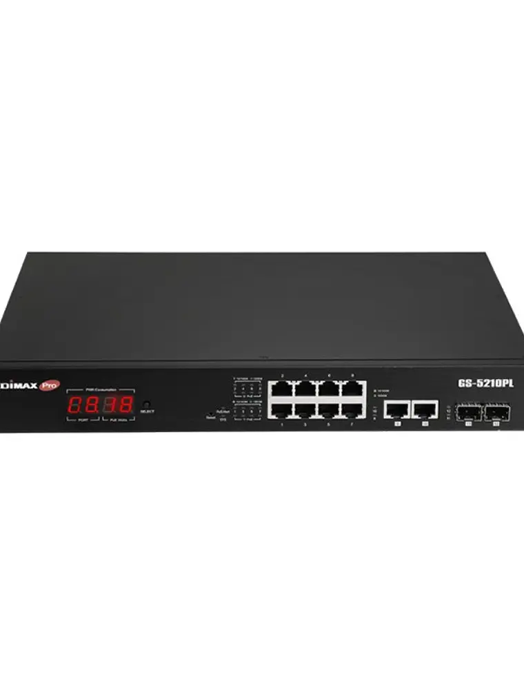 Edimax GS-5210PL Switch 10xGb PoE+ 2xSFP Surve 1