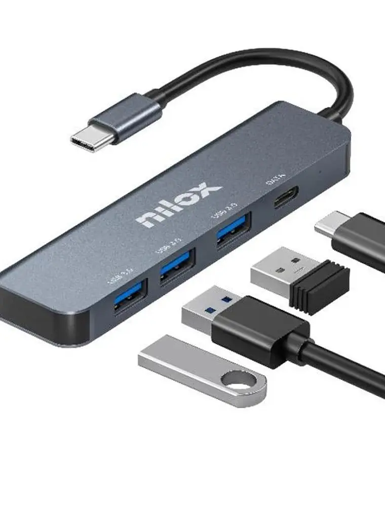 Nilox Hub USB C 3XUSB 3.0 1XUSBC 1
