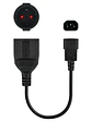 Nanocable Cable Adaptador C14/M a CEE7/H, 25cm - Miniatura 2