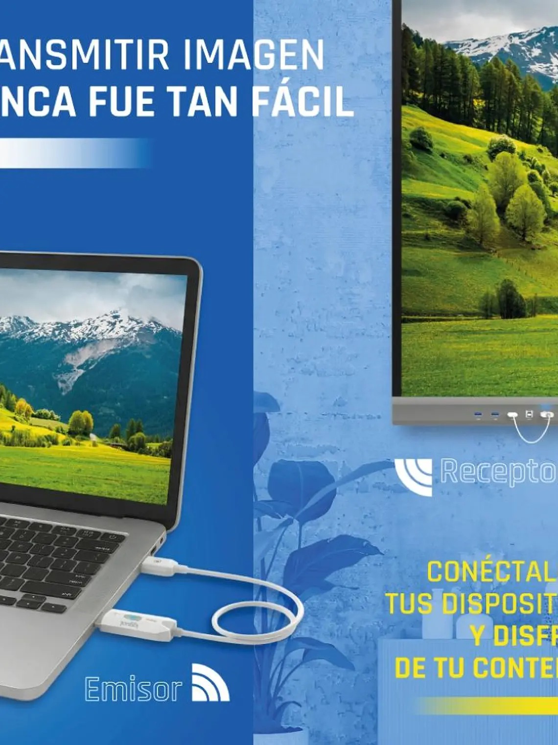 iggual Transmisor y receptor HDMI FHD inalámbrico 2