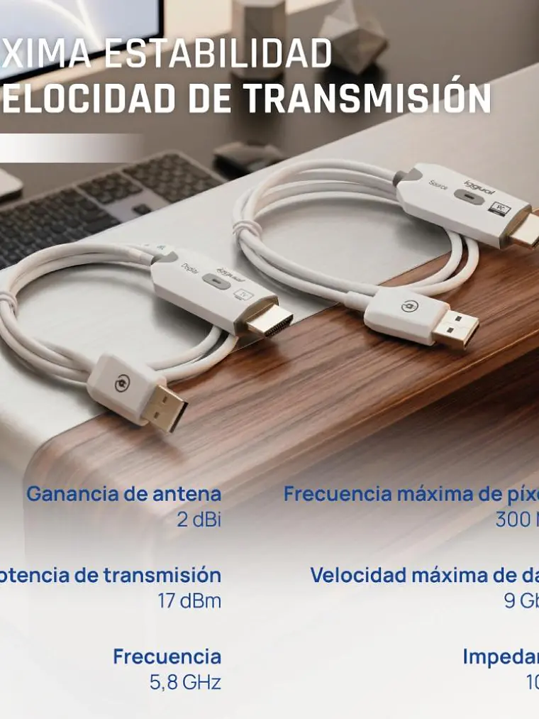 iggual Transmisor y receptor HDMI FHD inalámbrico 4