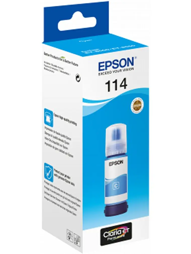 Epson Botella Tinta Ecotank 114 Cyan 2