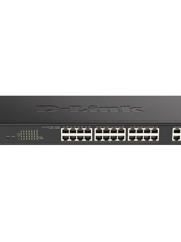 D-Link DGS-1100-26MPV2/E Switch 24xPoE+ 2xSFP Comb 1