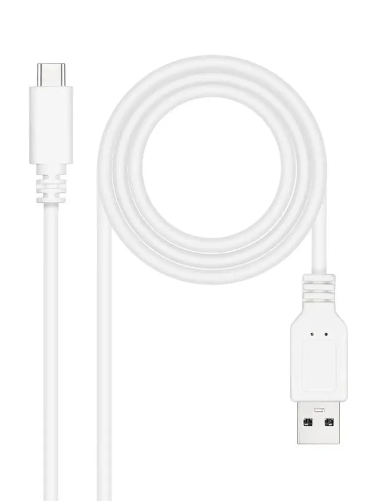 Nanocable Cable USB 2.0 3A USB-C-M/M 2M Blanco 1