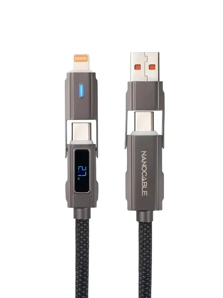 Nanocable Cable USB-C+USB-A/M-LIGHTNING+USB-C/M 1M 1