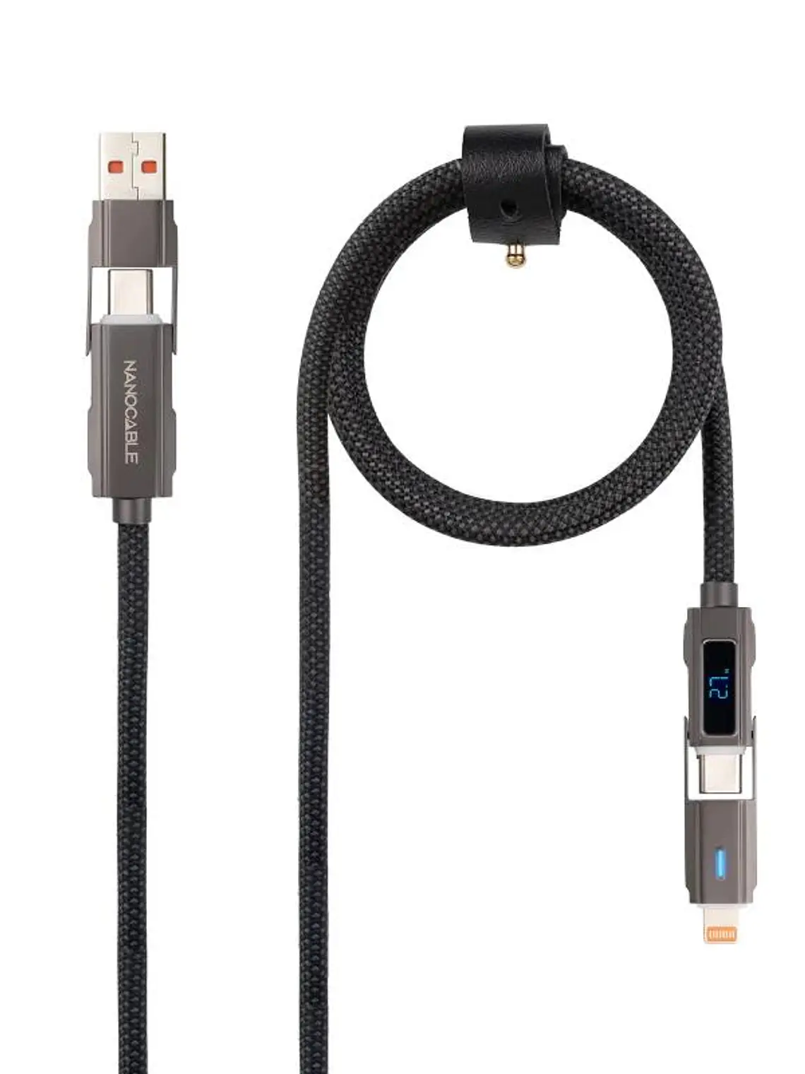 Nanocable Cable USB-C+USB-A/M-LIGHTNING+USB-C/M 1M 2