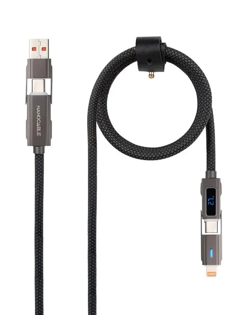 Nanocable Cable USB-C+USB-A/M-LIGHTNING+USB-C/M 1M 2