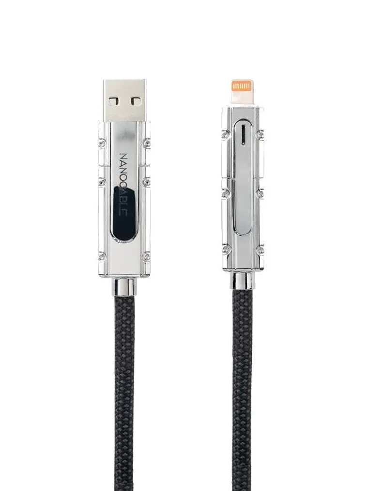 Nanocable Cable USB-C+USB-A/M LIGHTNING+USB-C/M 2M 1
