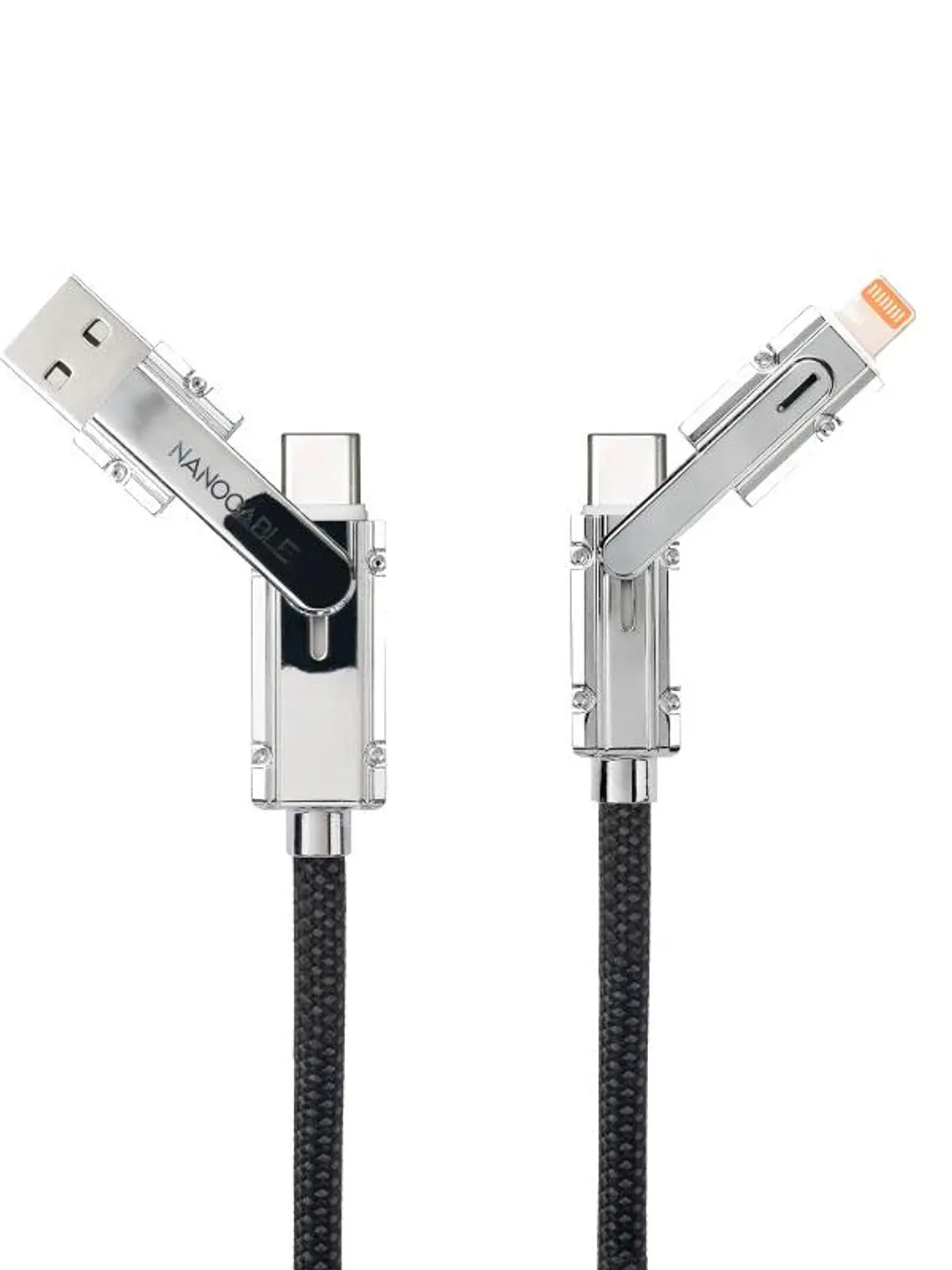 Nanocable Cable USB-C+USB-A/M LIGHTNING+USB-C/M 2M 2