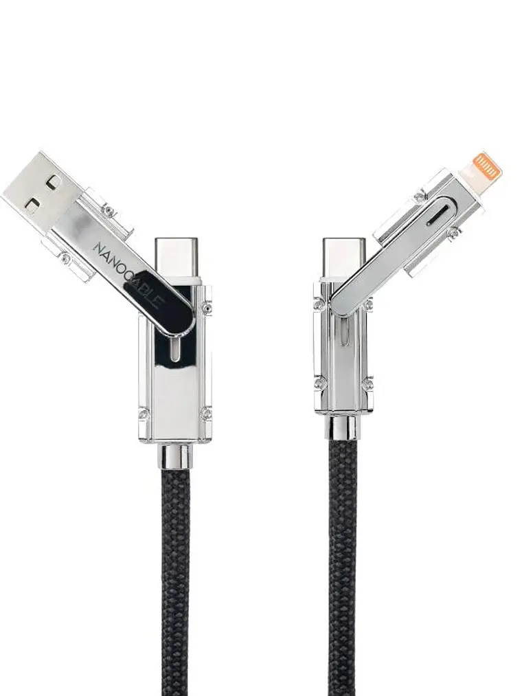 Nanocable Cable USB-C+USB-A/M LIGHTNING+USB-C/M 2M 2
