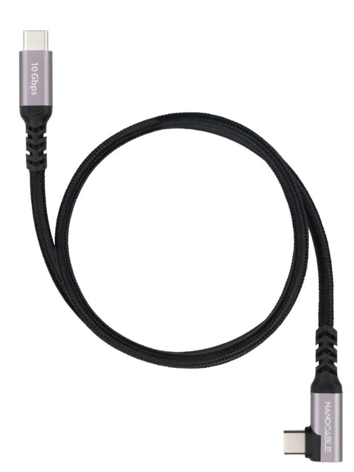 Nanocable Cable USB-C 3.2 GEN2 Acodado 100W 0.5 M 1