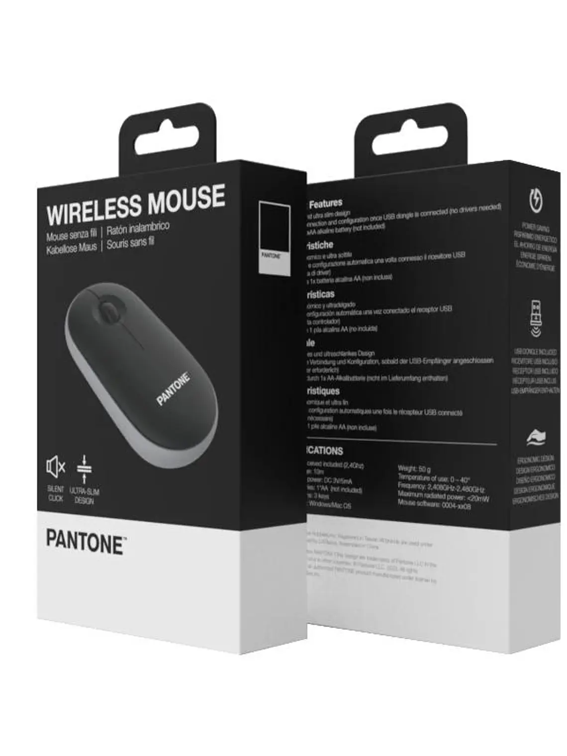 Celly Raton Pantone Inalambrico Negro Click silen. 2