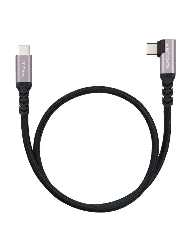 Nanocable Cable USB-C 3.2 GEN2 Acodado 100W 1 M 1