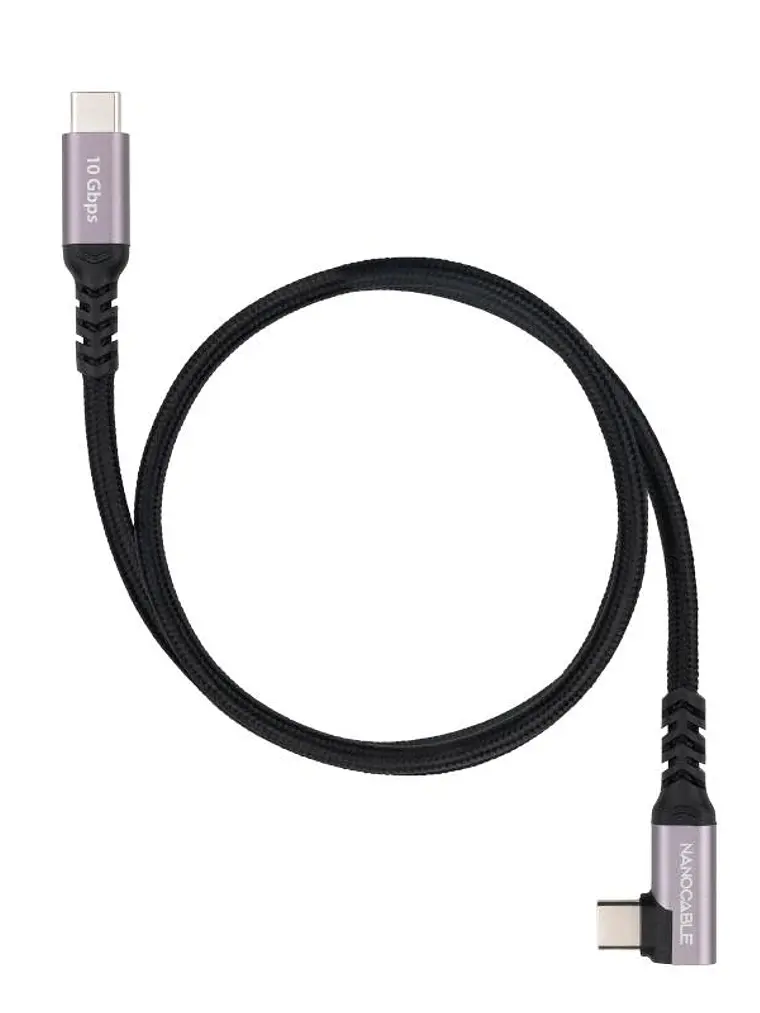 Nanocable Cable USB-C 3.2 GEN2 Acodado 100W 1 M 2