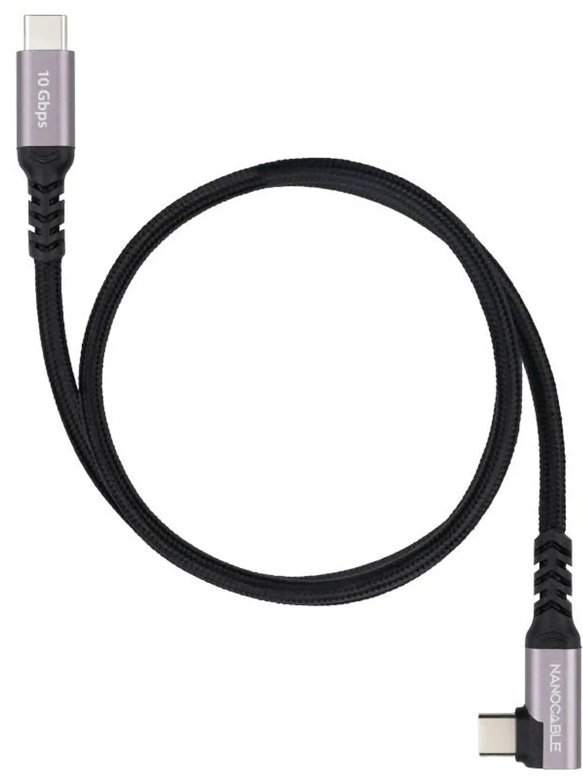 Nanocable Cable USB-C 3.2 GEN2 Acodado 100W 2 M 1