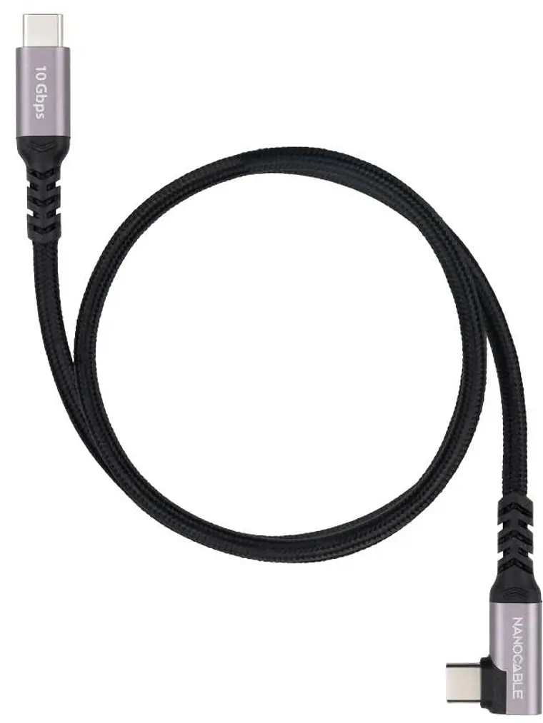 Nanocable Cable USB-C 3.2 GEN2 Acodado 100W 2 M 1