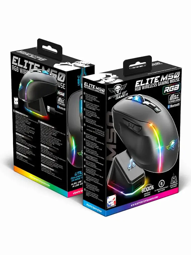 Spirit of Gamer Raton Inalambrico Elite M50 Negro 4