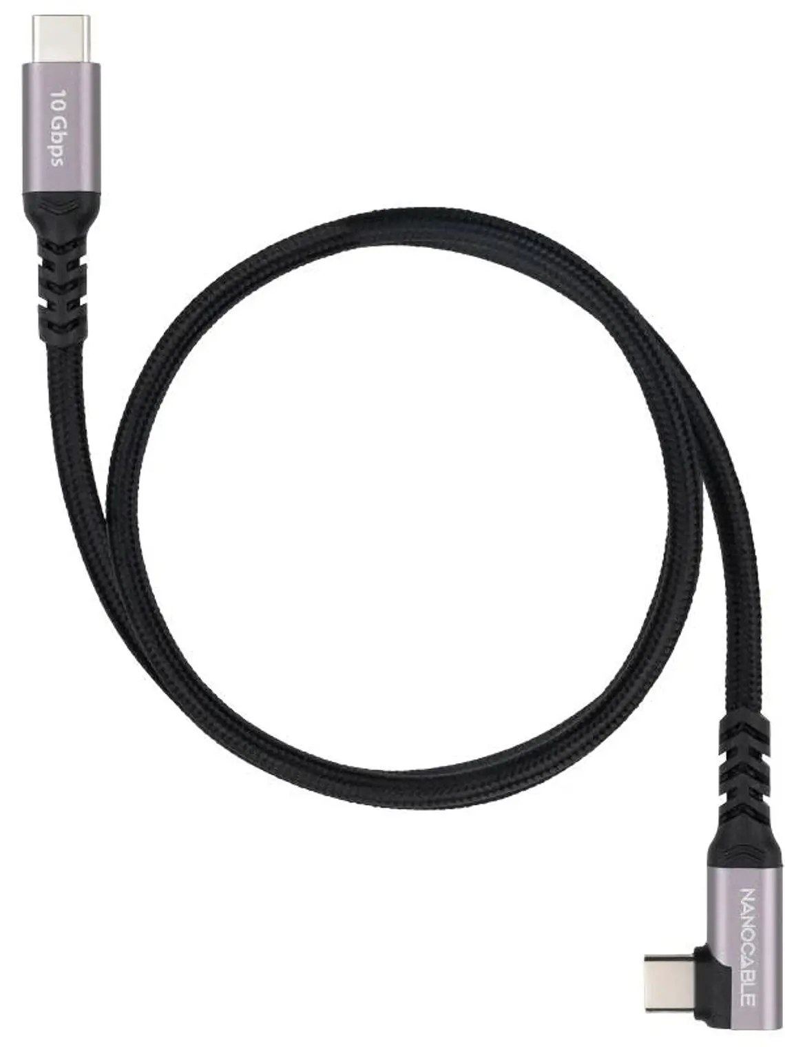 Nanocable Cable USB-C 3.2 GEN2 Acodado 100W 3 M 1