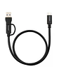 Nanocable Cable USB-C+USB-A/USB-C 3.2 GEN2 0.5M - Miniatura 1