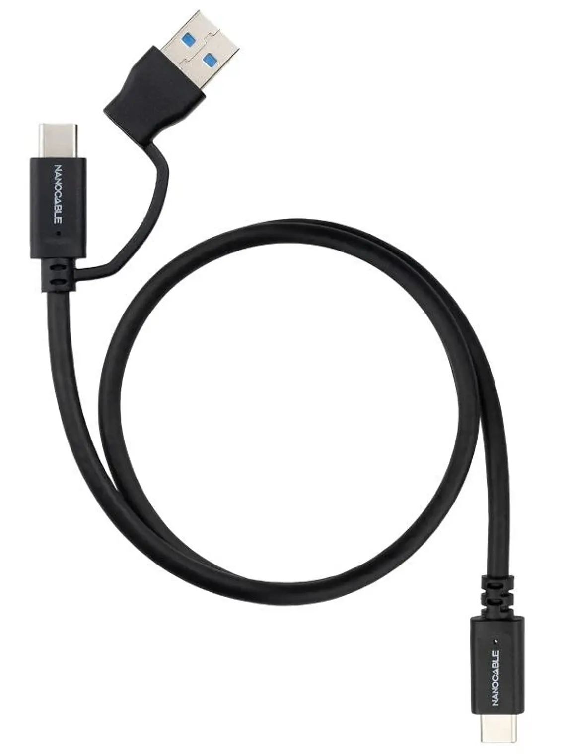 Nanocable Cable USB-C+USB-A/USB-C 3.2 GEN2 2 M 1
