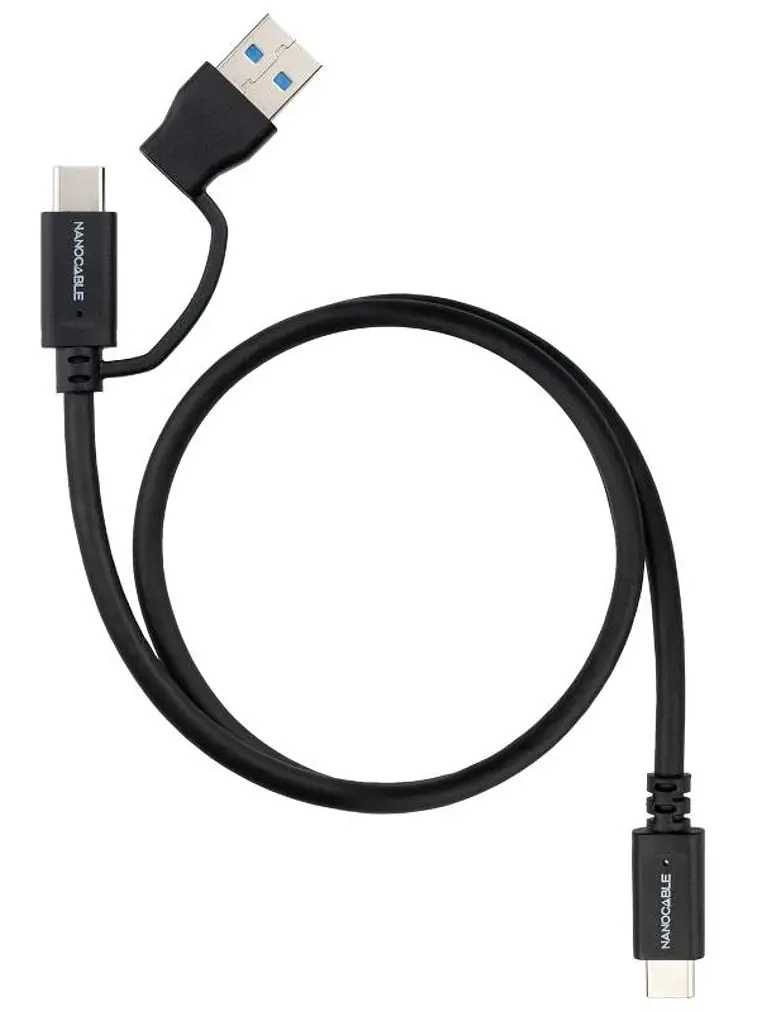 Nanocable Cable USB-C+USB-A/USB-C 3.2 GEN2 2 M 1