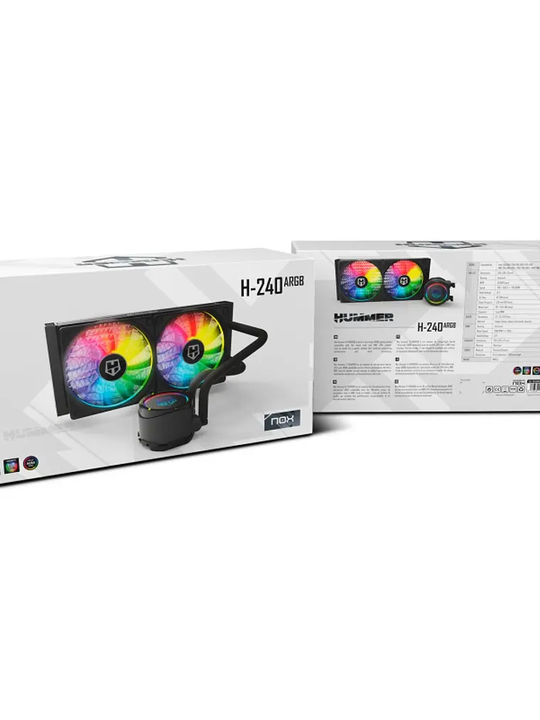 Nox Kit refrigeración Liquida Hummer H-240 ARGB 4