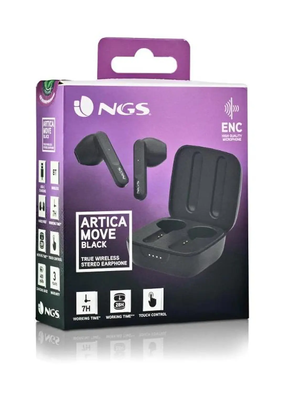 NGS Auriculares Artica Move BT y TW Stereo Black 2