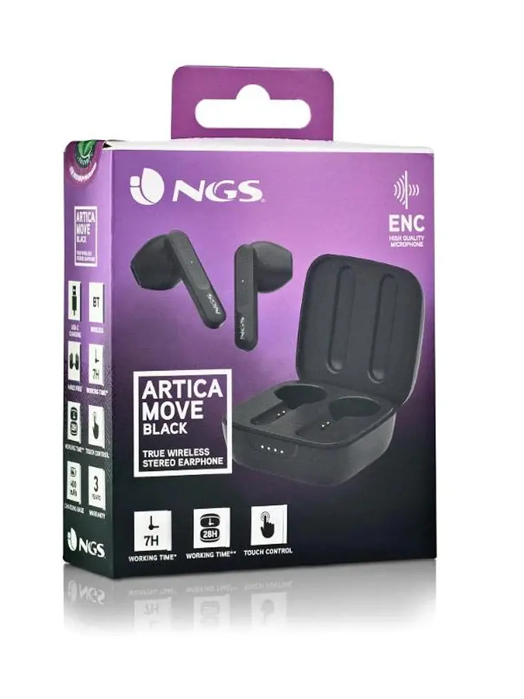 NGS Auriculares Artica Move BT y TW Stereo Black 2