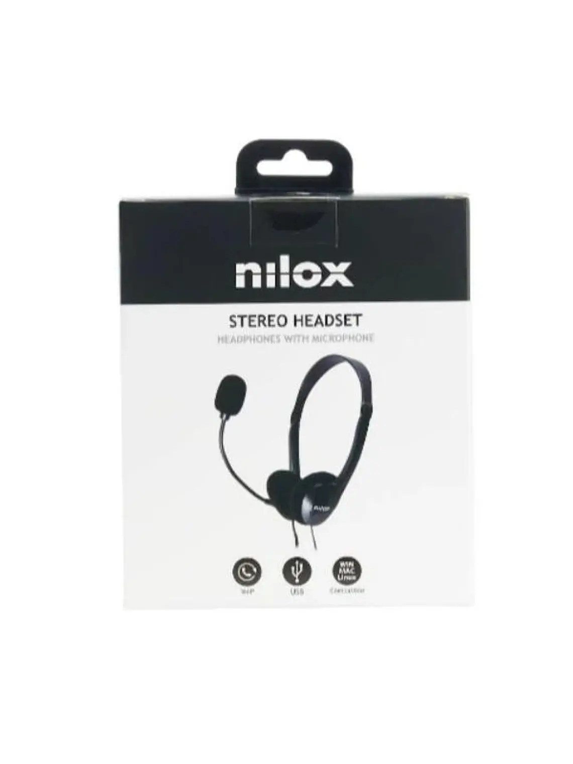 Nilox Auriculares con micrófono USB 2