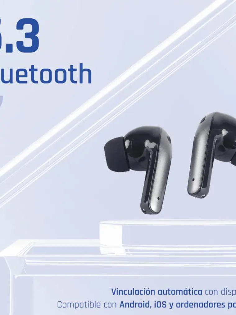 iggual Auriculares inalámbricos TWS Bluetooth negr 2