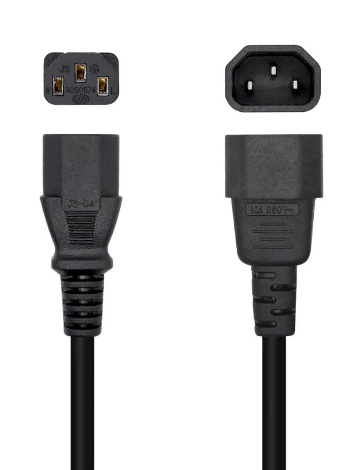 Aisens Cable alimentación C13/H-C14/M negro 3.0m 2