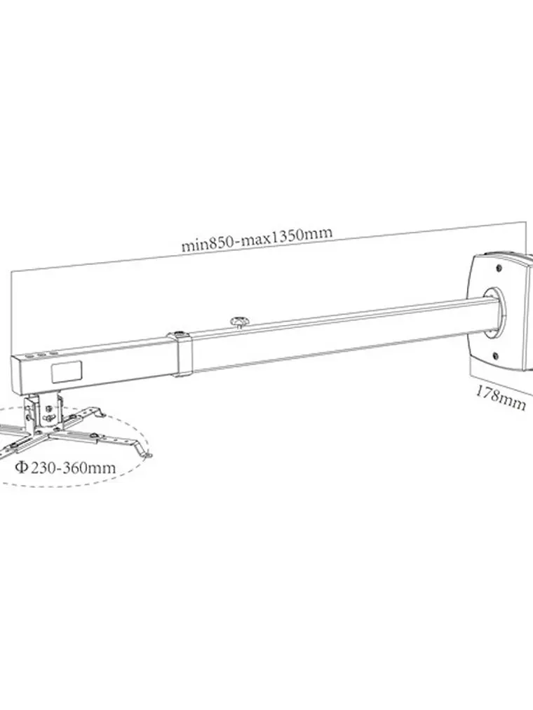 approx! Soporte de Pared  ext. 85-135 cm 2