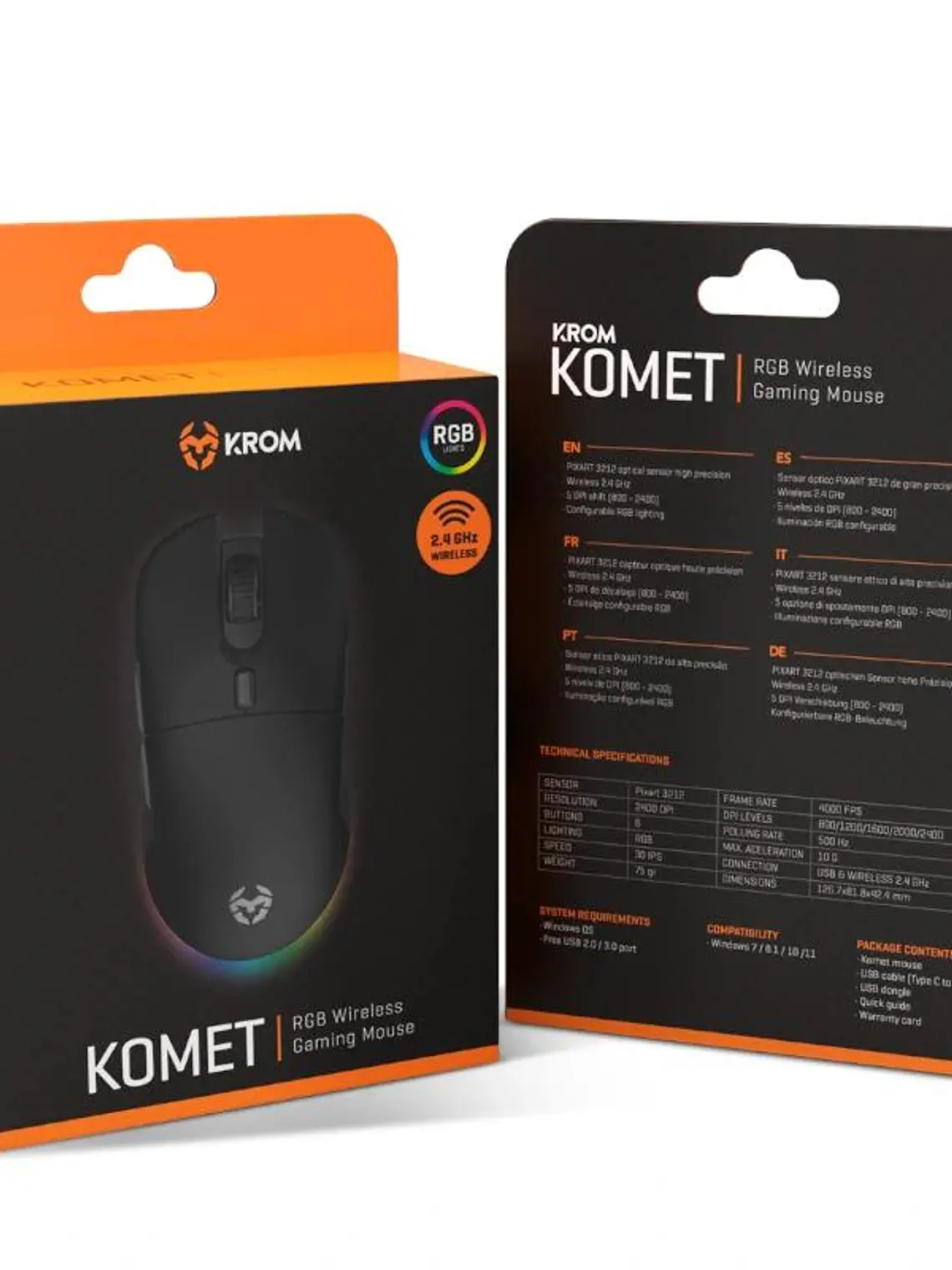 Krom Komet Raton inalambrico Rgb 4