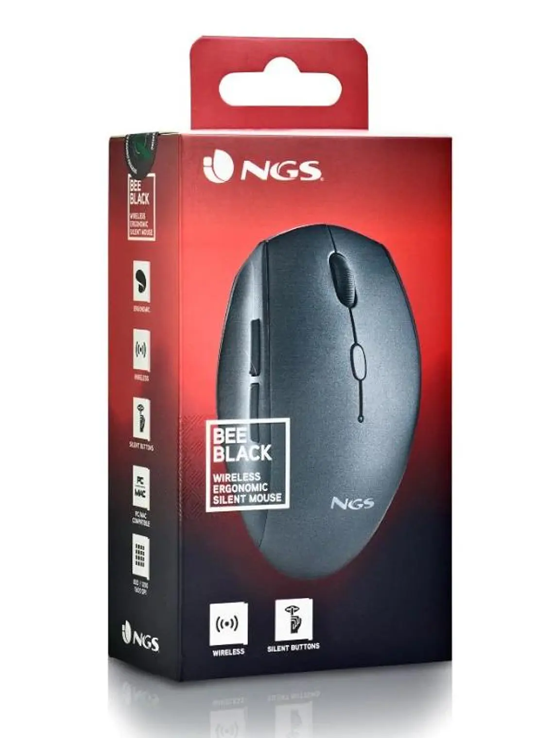 NGS RATON INALAMBRICO CON TECLAS SILENCIOSAS NEGRO 2