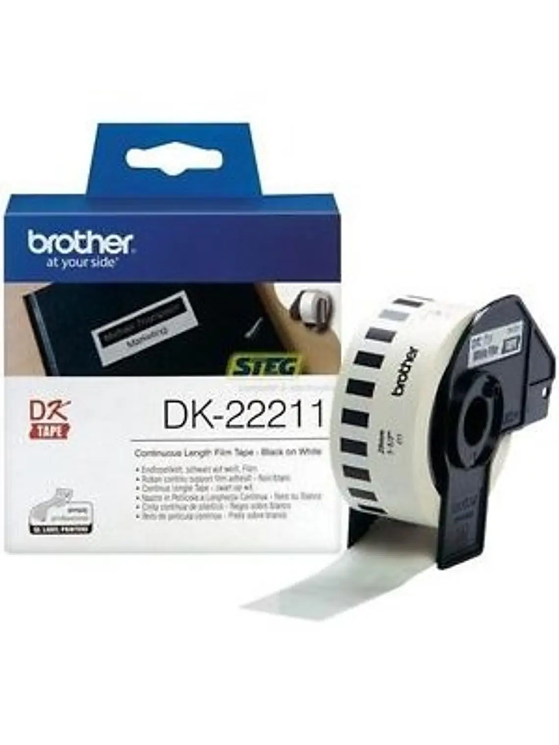Brother Cinta de película plástica (blanca) 29mm 1
