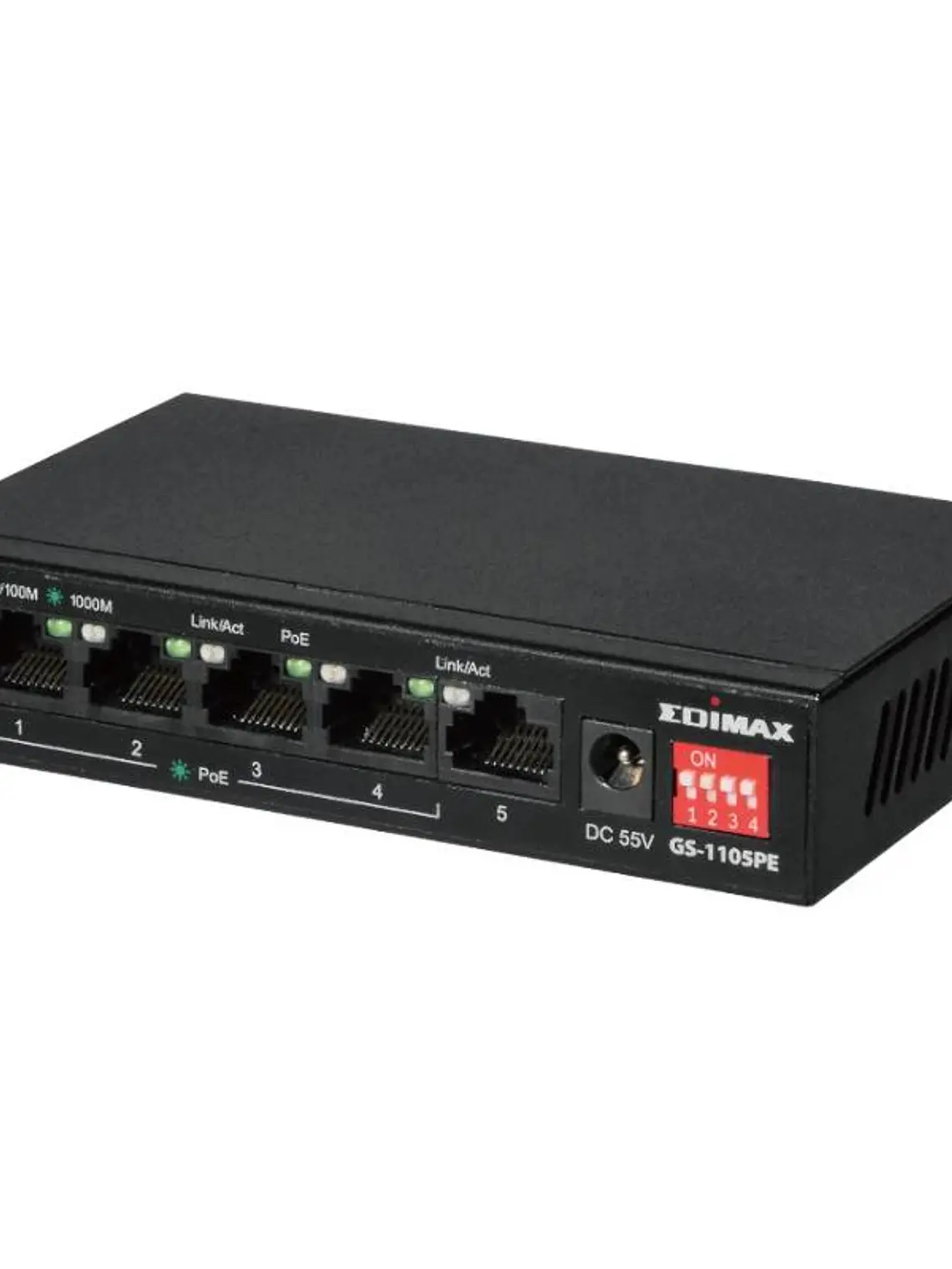 Edimax GS-1105PE Swithc 5xGbE (4PoE+) LR 2