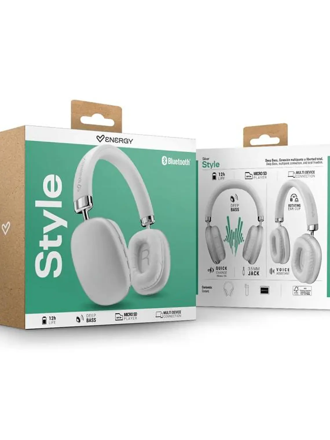 Energy Sistem Auriculares Style Silver BT 4