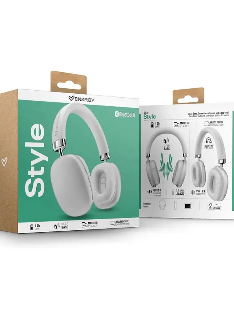 Energy Sistem Auriculares Style Silver BT 4