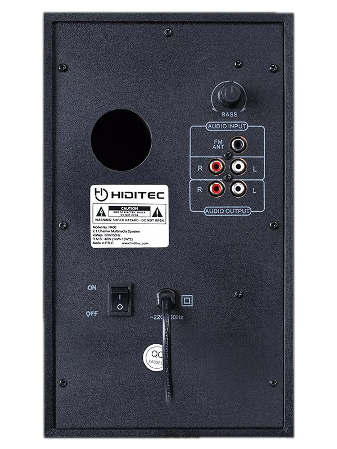 Hiditec Altavoces 2.1 Multimedia H400 40W Blt Radi 2