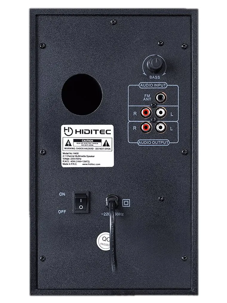 Hiditec Altavoces 2.1 Multimedia H400 40W Blt Radi 2