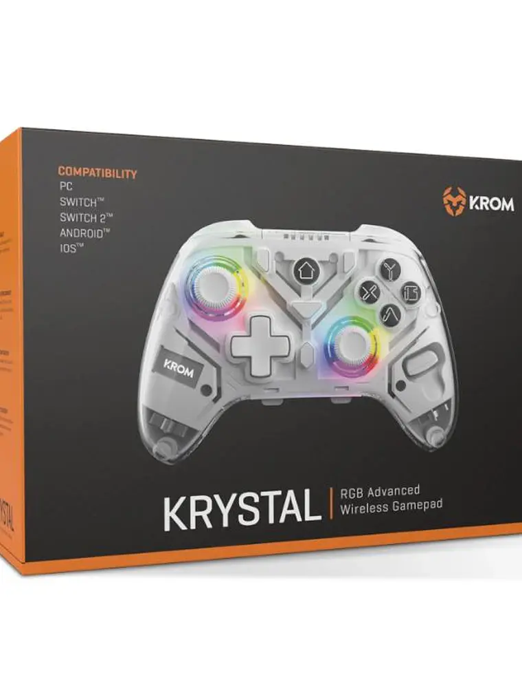 KROM Gamepad KRYSTAL Wireless RGB Bluetooth 5.0 4