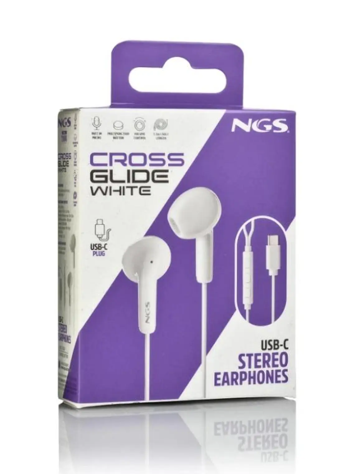 NGS Auricular Intraural Blanco Micro USB-C 4