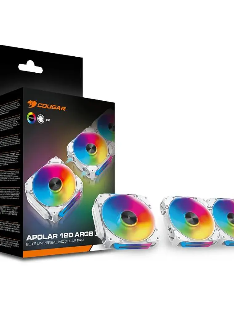 Cougar Vent. Modular Apolar 120 Argb White (3pcs) 2