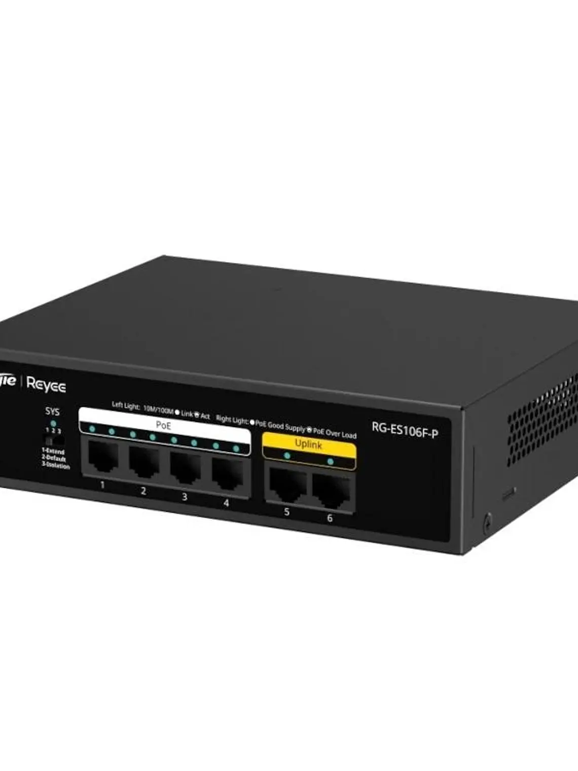 Reyee 6-Port 100Mbps, 4 of the ports support PoE/P 1