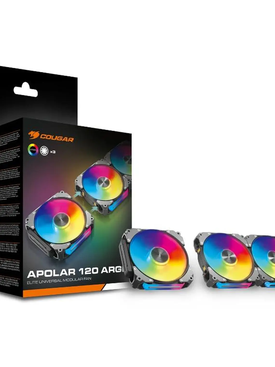 Cougar Vent. Modular Apolar 120 Argb (3pcs) 2