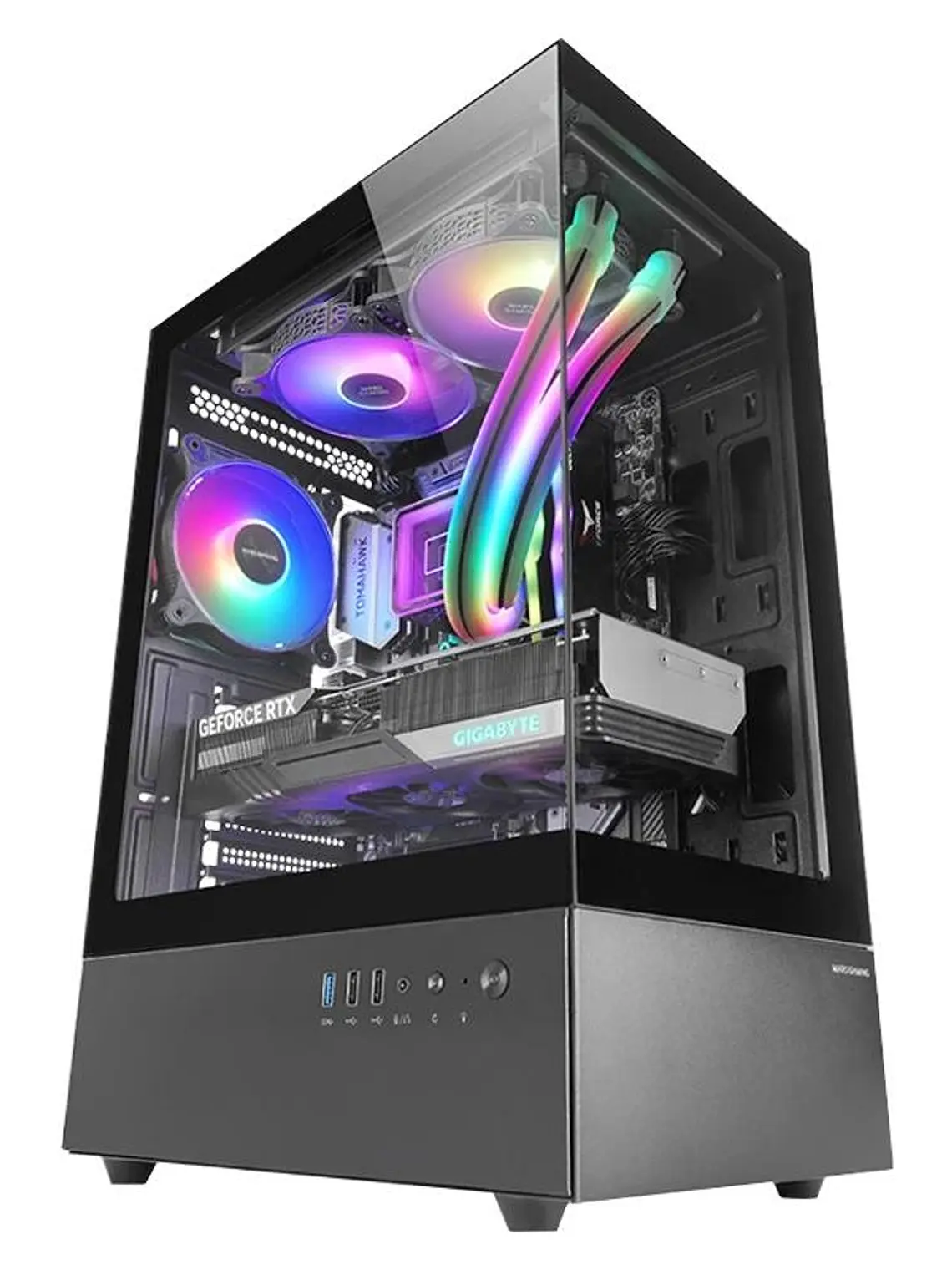 MARS GAMING Caja ATX Ventis FRGB Silence Negro 1